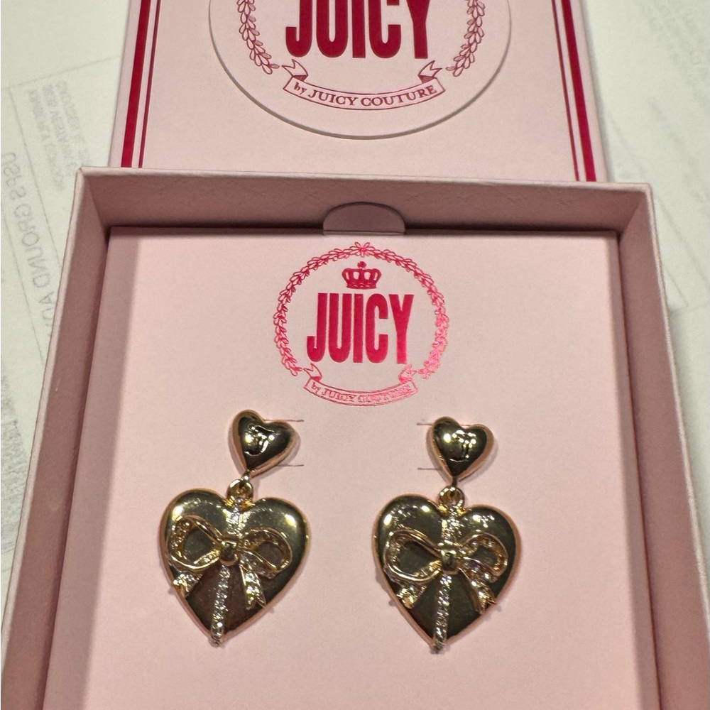 Juicy Couture Gold and Silver Heart Earrings